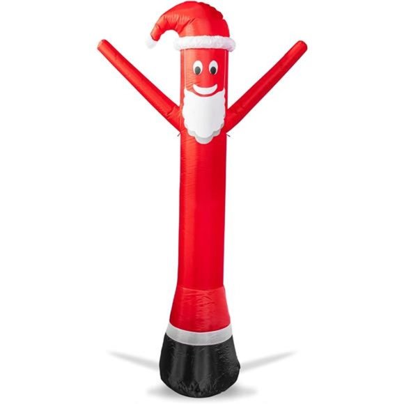 Holiday Lawn Advertising Inflatable - 6 Ft  Santa Disguise Air Dancer Inflatable - Picture 1 of 5